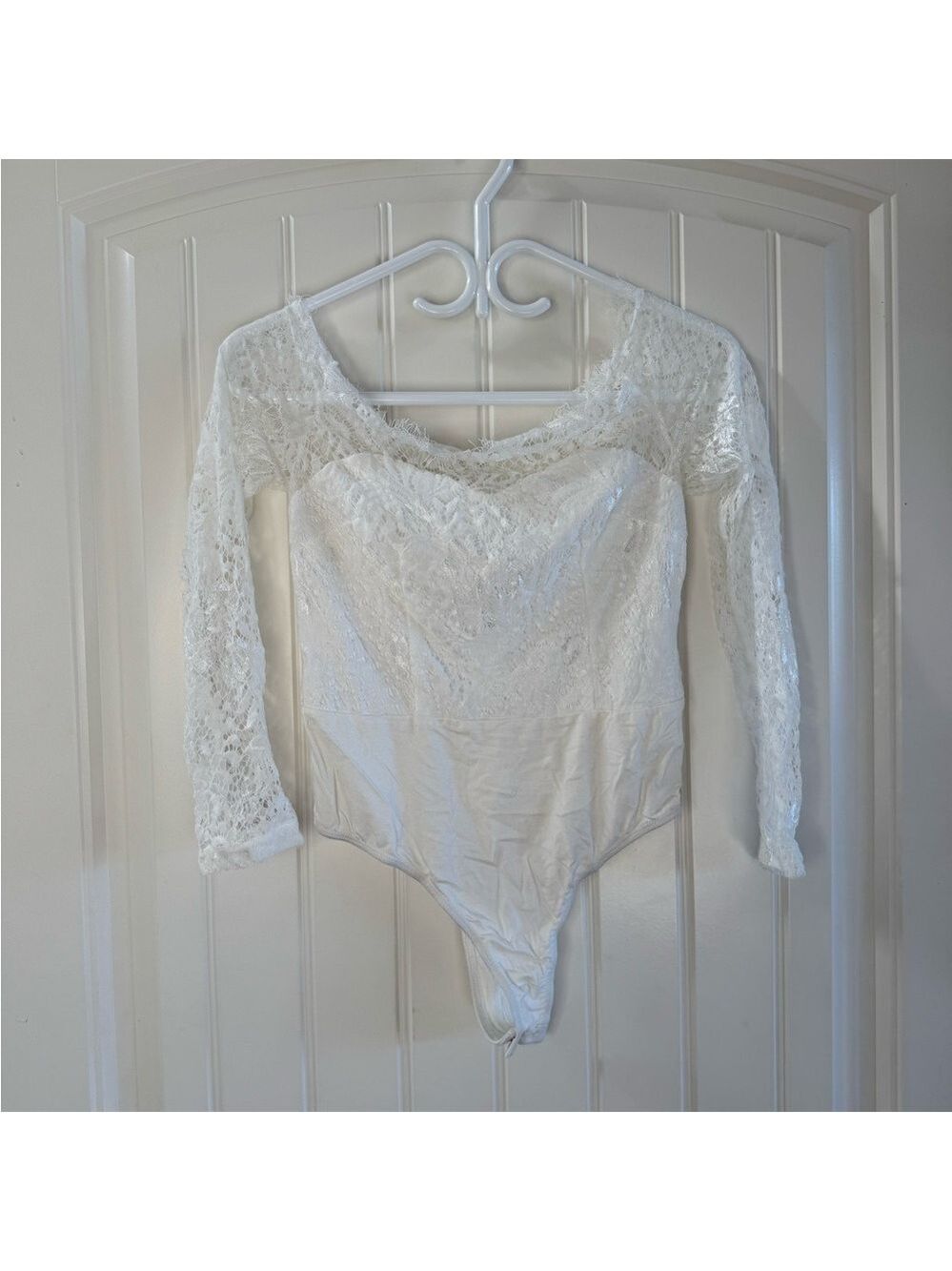 Superdown Lace Long Sleeve Bodysuit